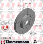 Zimmermann Sportbremsscheibe Sport Z für MERCEDES-BENZ C-KLASSE T-Model (S204) vorne