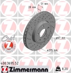 Zimmermann Sport Brake Disc for MERCEDES-BENZ B-KLASSE (W246, W242) front