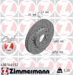 Zimmermann Sport Brake Disc for OPEL ASTRA F (T92) front