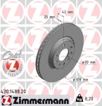 Zimmermann Brake Disc for OPEL ASTRA H GTC (A04) front