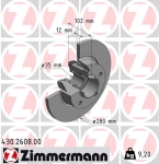 Zimmermann Brake Disc for RENAULT TRAFIC II Pritsche/Fahrgestell (EL) rear