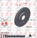 Zimmermann Sport Brake Disc for PEUGEOT 307 Break (3E) front
