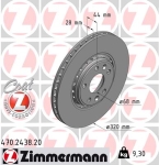 Zimmermann Brake Disc for RENAULT SCÉNIC IV (J9_) front