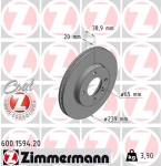 Zimmermann Brake Disc for AUDI 80 (80, 82, B1) front