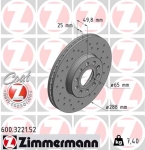 Zimmermann Sport Brake Disc for AUDI A3 Sportback (8PA) front