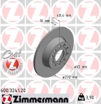 Zimmermann Brake Disc for SKODA OCTAVIA III (5E3, NL3, NR3) rear