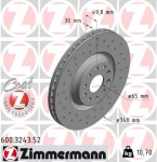 Zimmermann Sport Brake Disc for AUDI A3 Cabriolet (8V7, 8VE) front